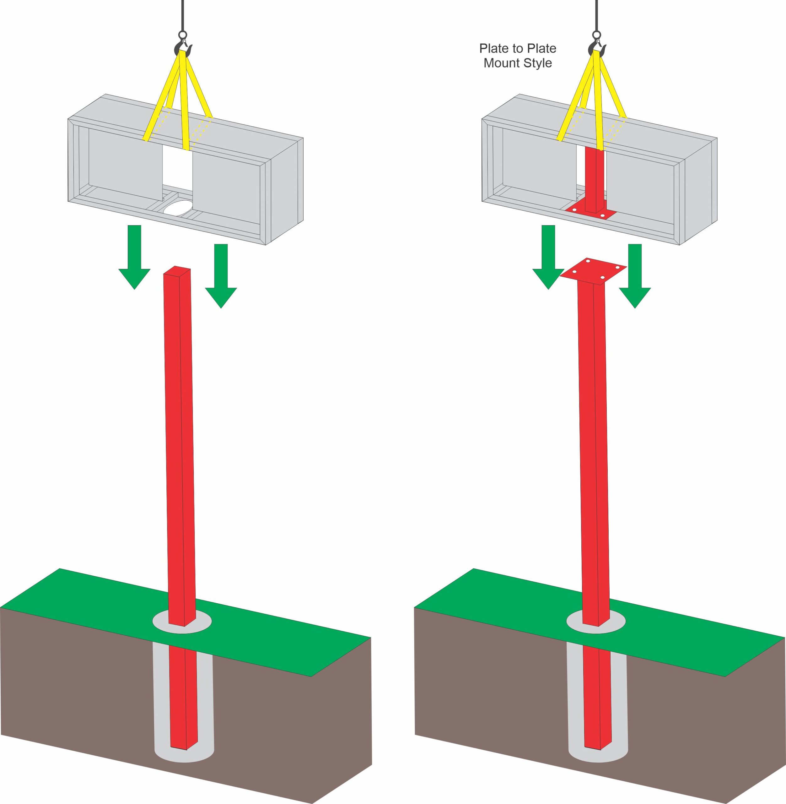 Double Sided Lighted Sign Install2