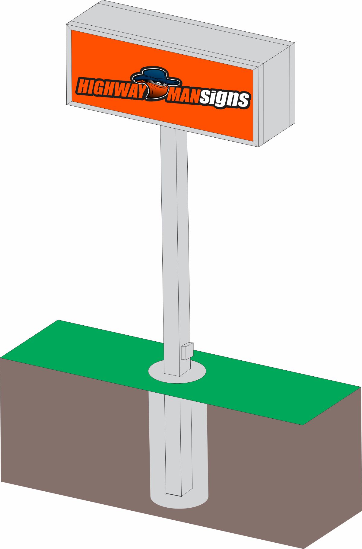 Double Sided Lighted Sign Install5